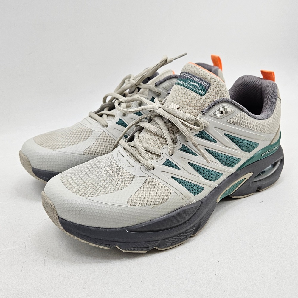 Skechers Skech-Air Envoy Mens 12 Grey Green Hiking Trail Running Shoes 232657